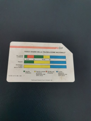 Scheda telefonica fasce - telefonica,